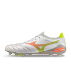 MIZUNO MORELIA NEO V BETA ELITE FG - WHITE/EVENING PRIMROSE/LAVA ORANGE