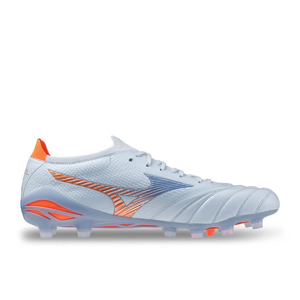 MIZUNO MORELIA NEO V BETA JAPAN FG - BLUE FINCH/CORNFLOWER BLUE/LAVA ORANGE