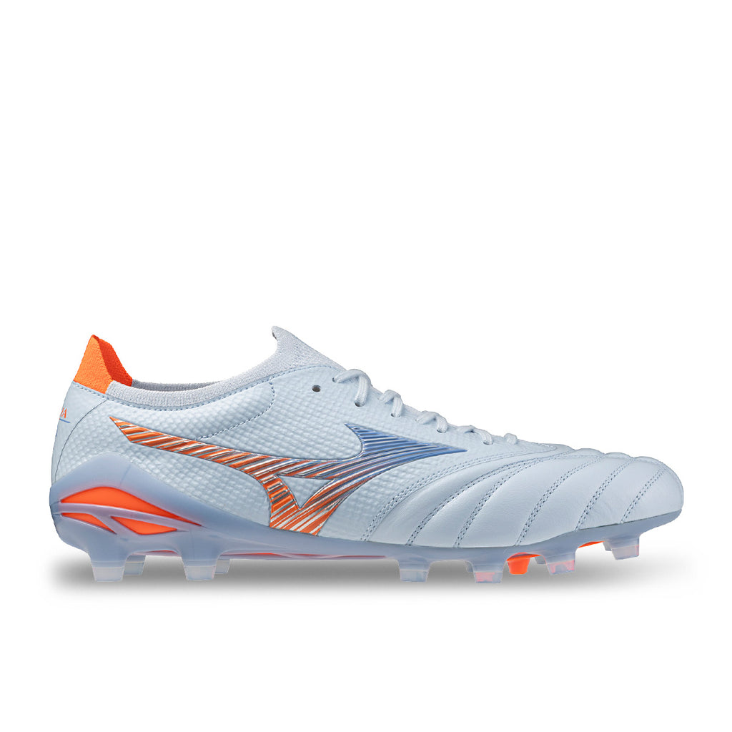 MIZUNO MORELIA NEO V BETA JAPAN FG - BLUE FINCH/CORNFLOWER BLUE/LAVA ORANGE