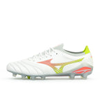 MIZUNO MORELIA NEO V BETA JAPAN FG - WHITE/EVENING PRIMROSE/LAVA ORANGE