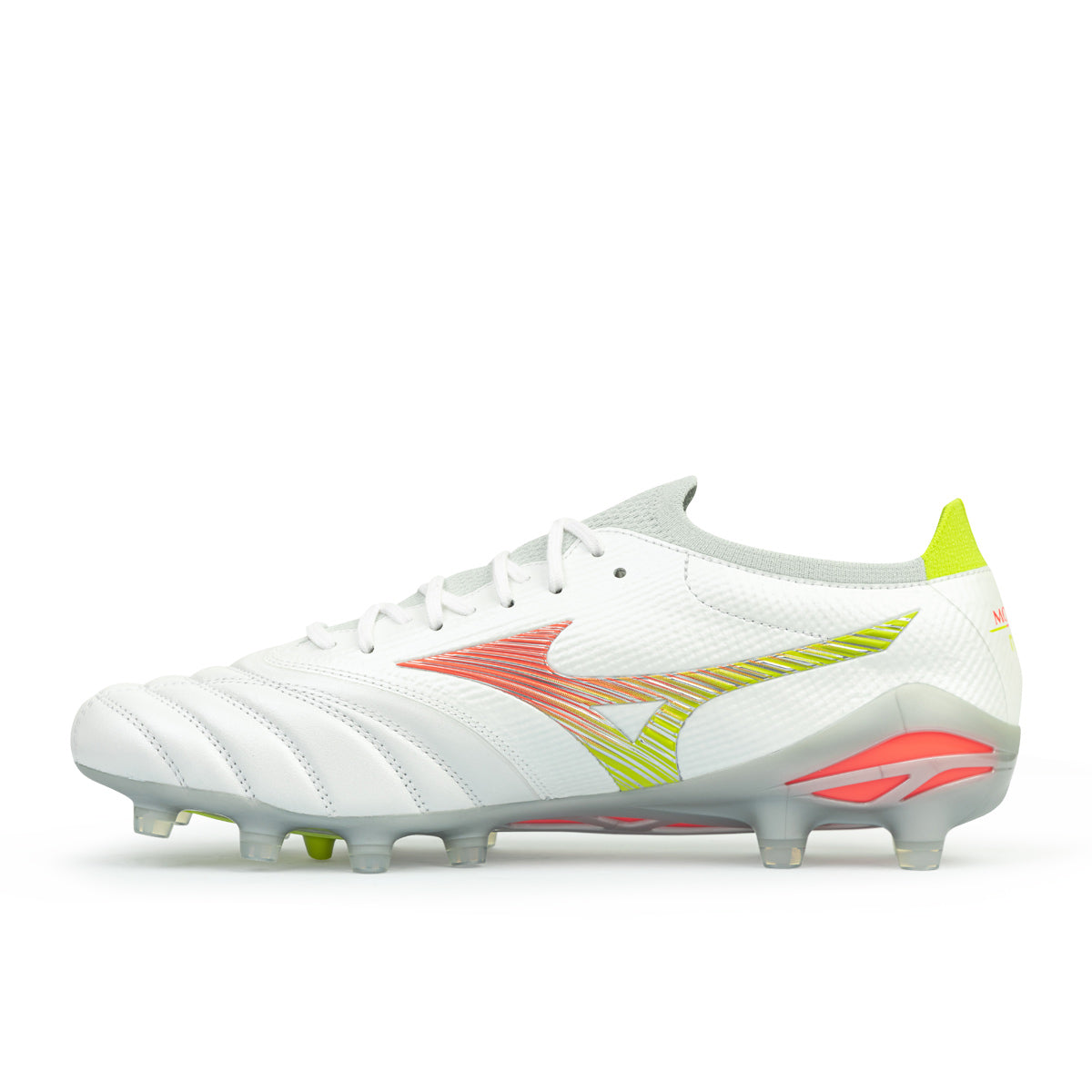 MIZUNO MORELIA NEO V BETA JAPAN FG - WHITE/EVENING PRIMROSE/LAVA ORANGE