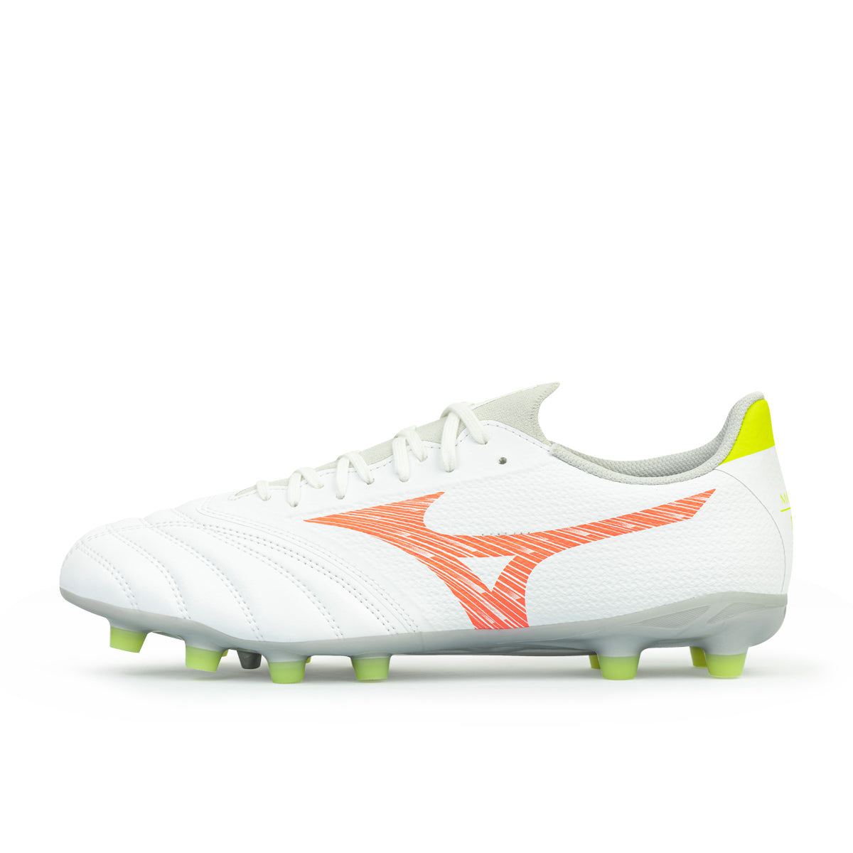 MIZUNO MORELIA NEO V BETA SELECT FG - WHITE/EVENING PRIMROSE/LAVA ORANGE