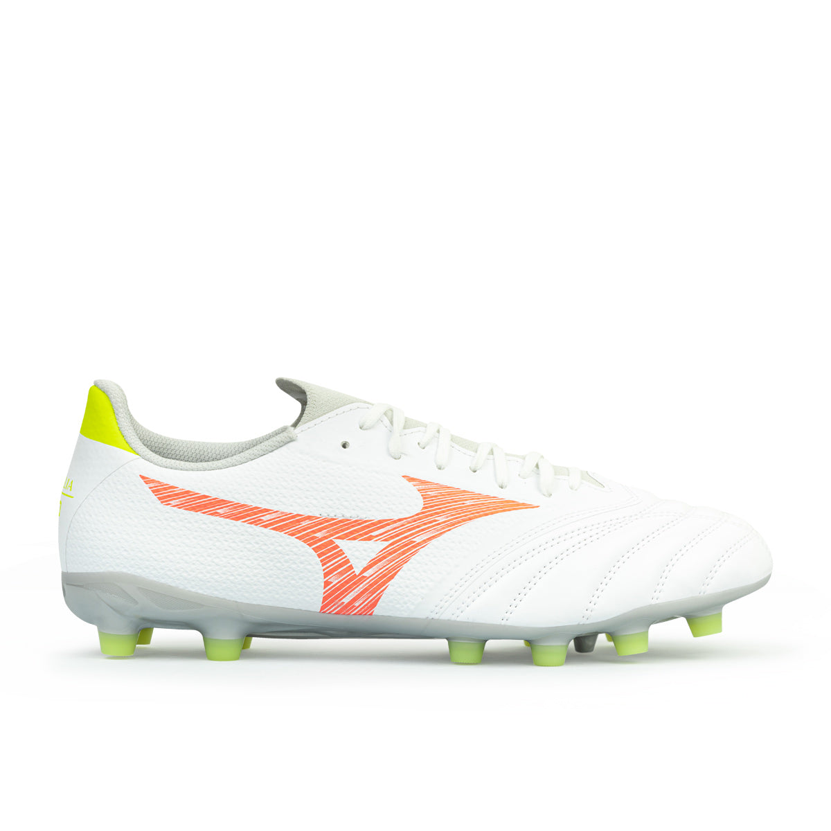 MIZUNO MORELIA NEO V BETA SELECT FG - WHITE/EVENING PRIMROSE/LAVA ORANGE