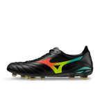 MIZUNO MORELIA NEO V JAPAN FG - BLACK/LAVA ORANGE/ARCADIA