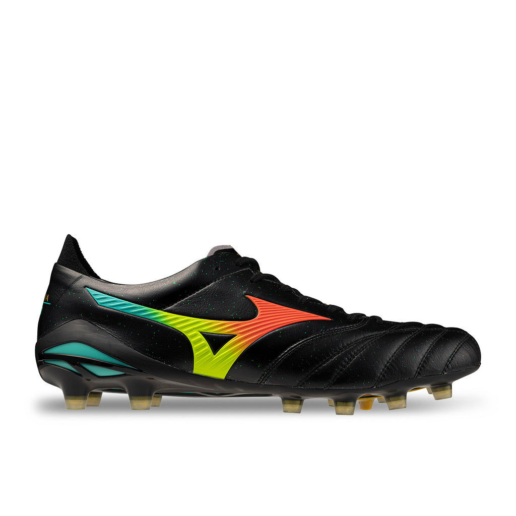 MIZUNO MORELIA NEO V JAPAN FG - BLACK/LAVA ORANGE/ARCADIA