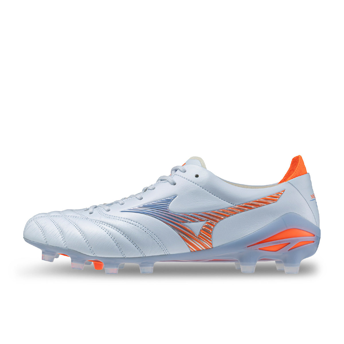 MIZUNO MORELIA NEO V JAPAN FG - BLUE FINCH/CORNFLOWER BLUE/LAVA ORANGE