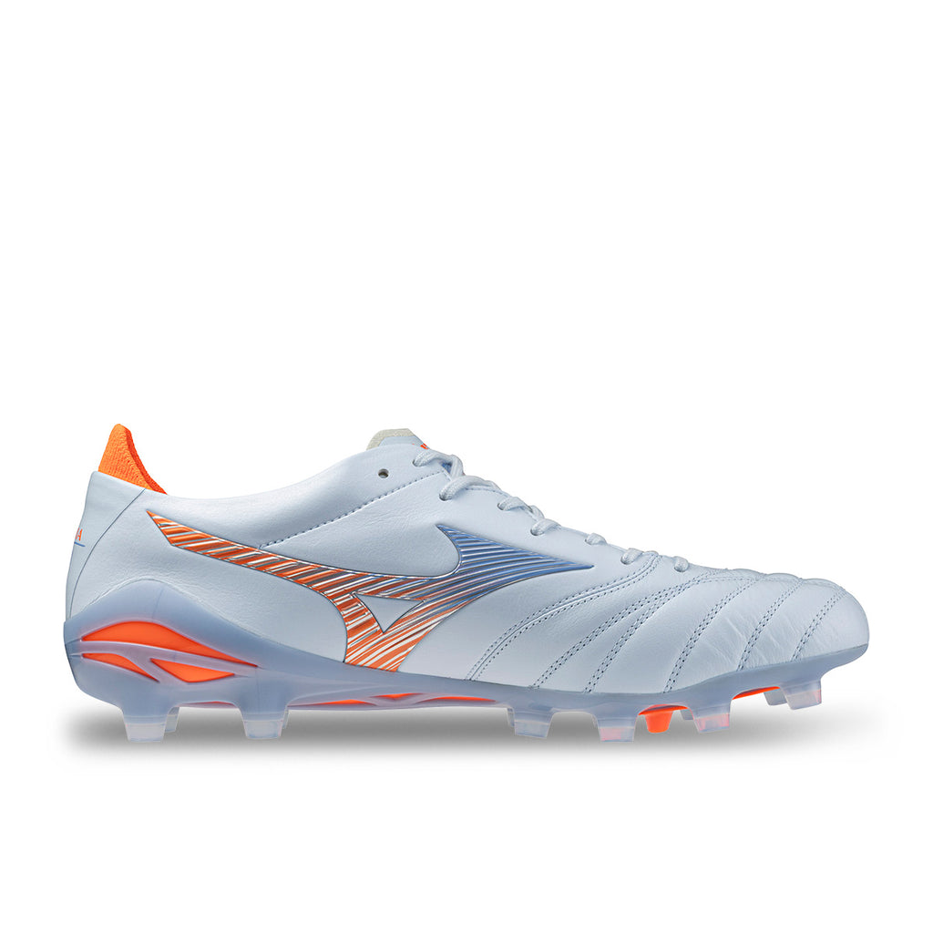 MIZUNO MORELIA NEO V JAPAN FG - BLUE FINCH/CORNFLOWER BLUE/LAVA ORANGE