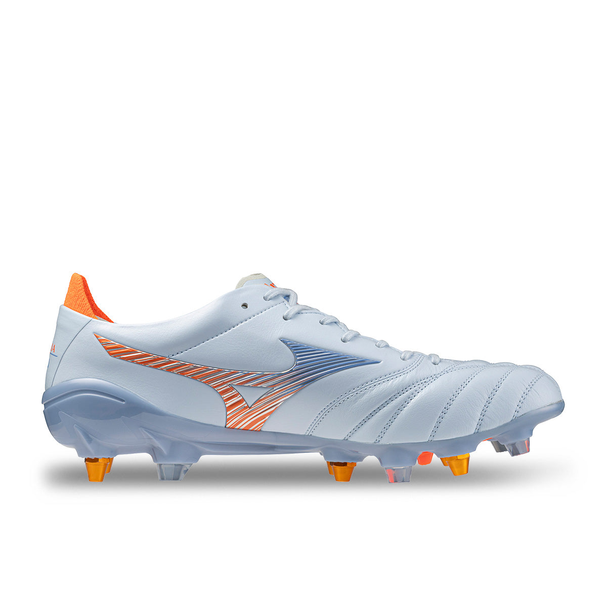 MIZUNO MORELIA NEO V JAPAN MIX - BLUE FINCH/CORNFLOWER BLUE/LAVA ORANGE