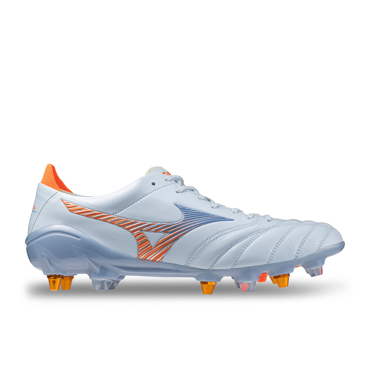 MIZUNO MORELIA NEO V JAPAN MIX - BLUE FINCH/CORNFLOWER BLUE/LAVA ORANGE