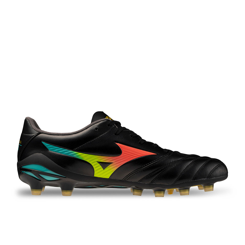 MIZUNO MORELIA NEO V PRO FG - BLACK/LAVA ORANGE/ARCADIA