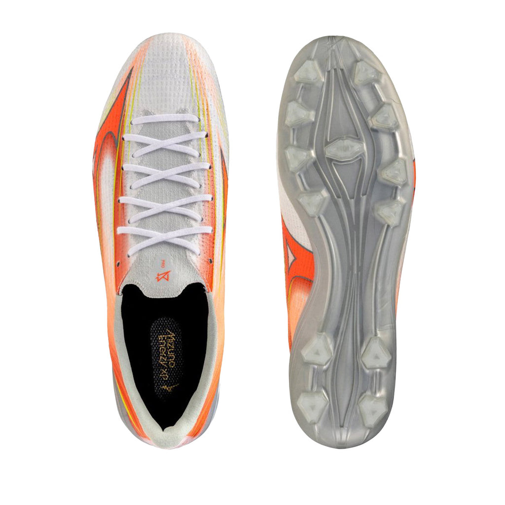 MIZUNO ALPHA III PRO FG - WHITE/LAVA ORANGE/EVENING PRIMROSE