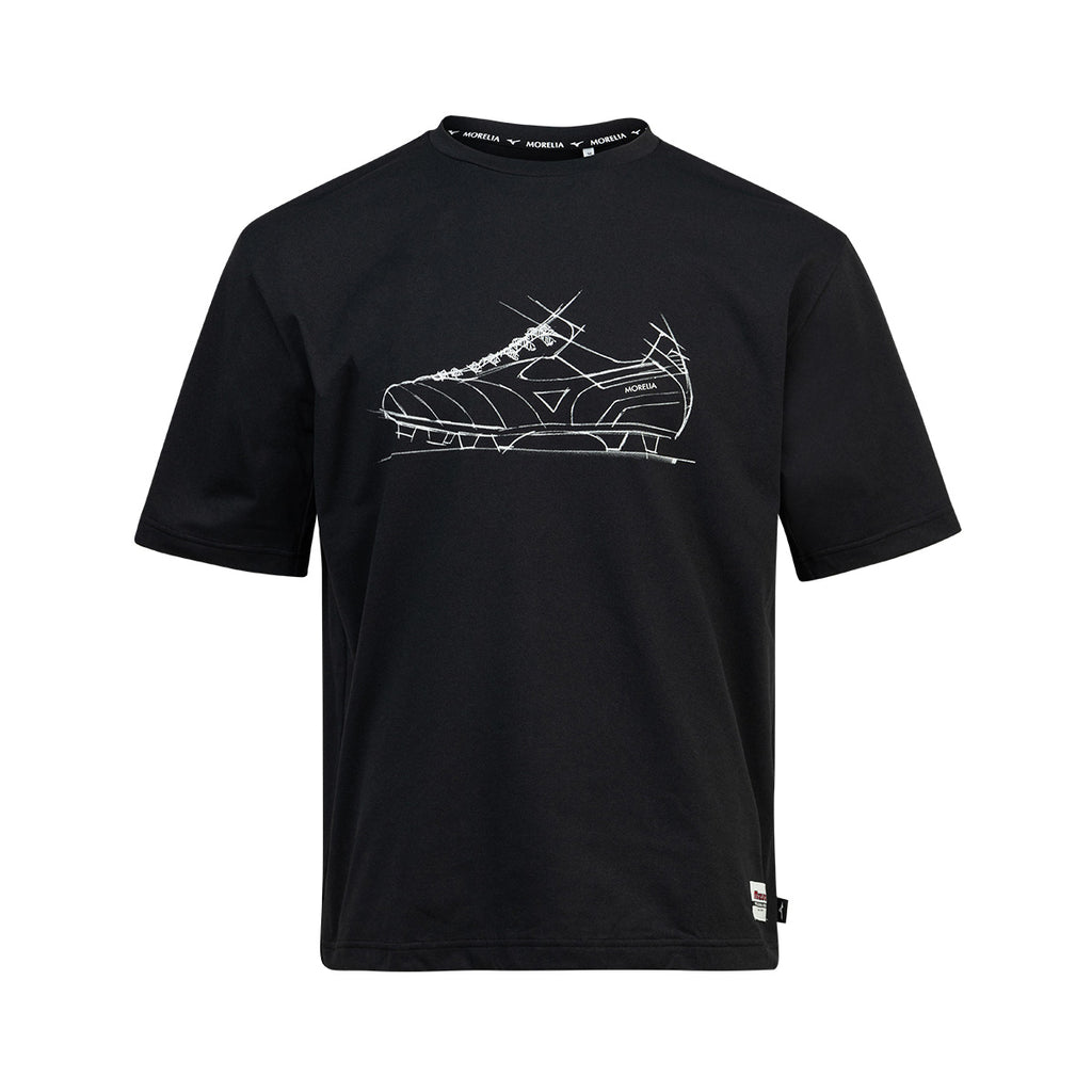 MIZUNO MORELIA ART PRINT TEE - BLACK