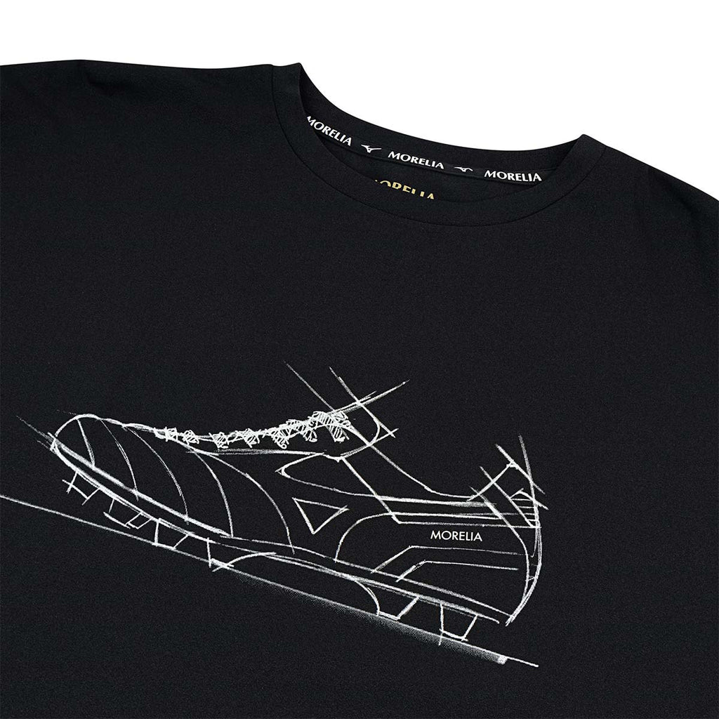 MIZUNO MORELIA ART PRINT TEE - BLACK
