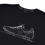 MIZUNO MORELIA ART PRINT TEE - BLACK