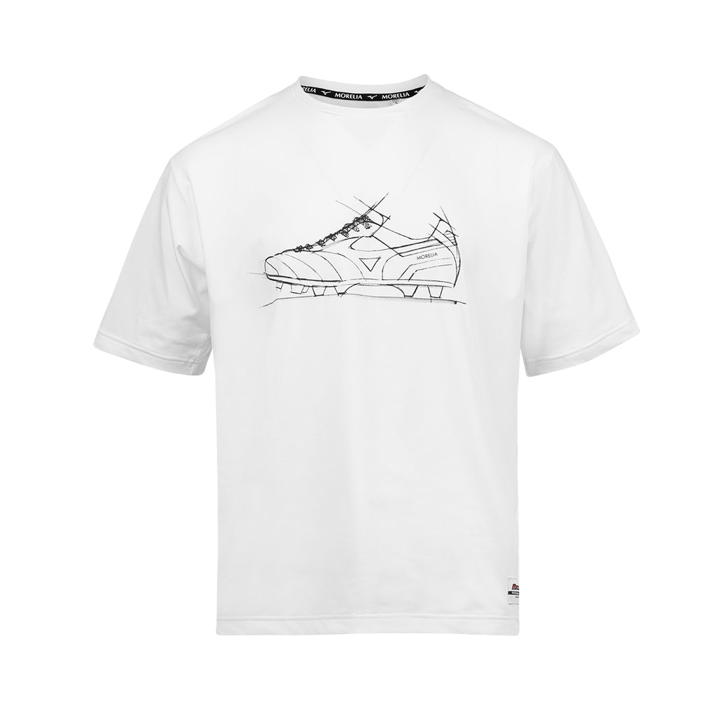 MIZUNO MORELIA ART PRINT TEE - WHITE