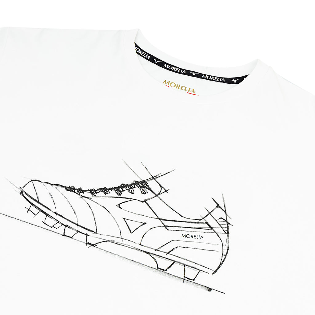 MIZUNO MORELIA ART PRINT TEE - WHITE