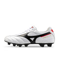 MIZUNO MORELIA II CLUB FG - WHITE/BLACK/CHINESE RED