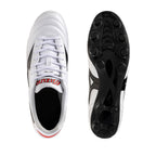 MIZUNO MORELIA II CLUB FG - WHITE/BLACK/CHINESE RED