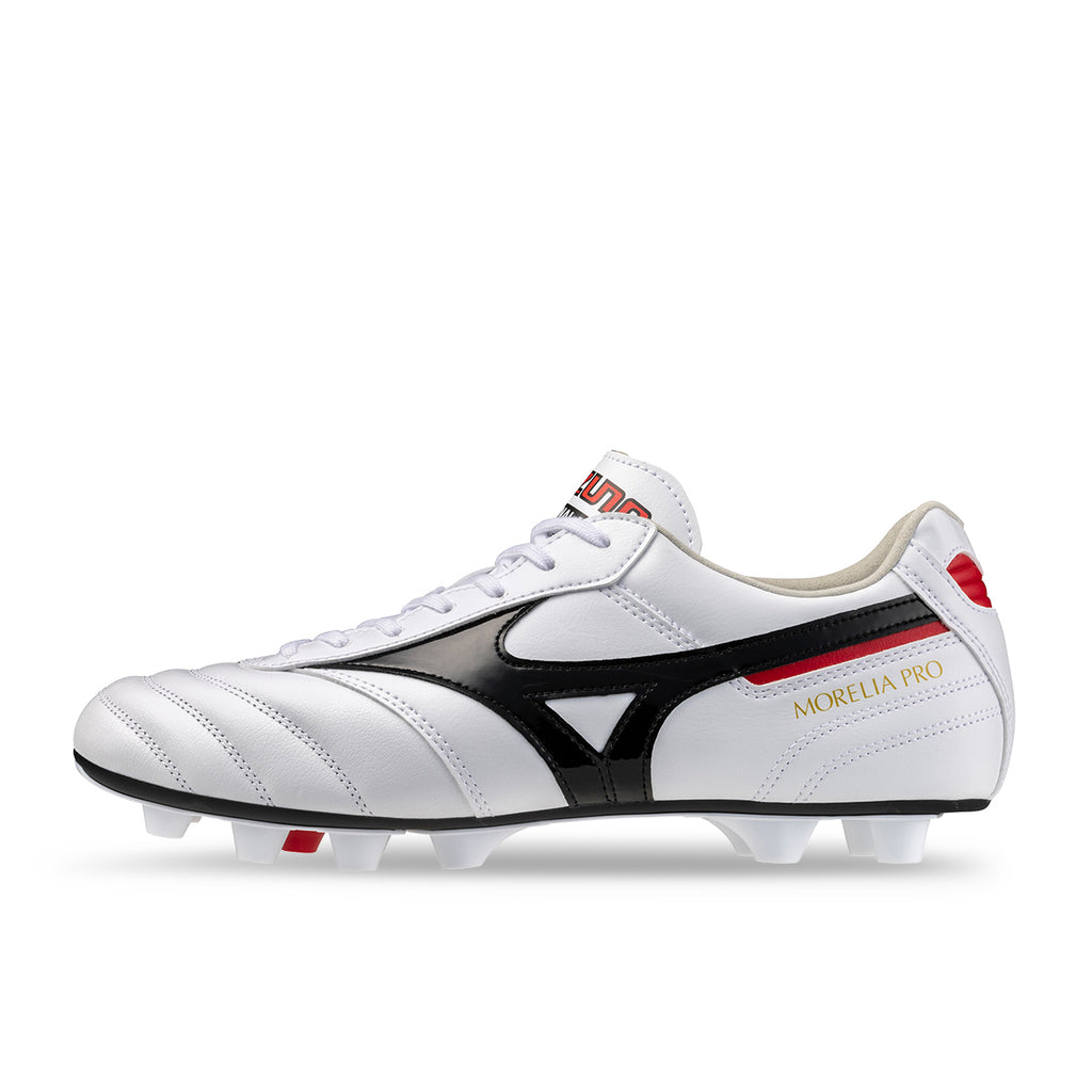 MIZUNO MORELIA II PRO FG - WHITE/BLACK/CHINESE RED