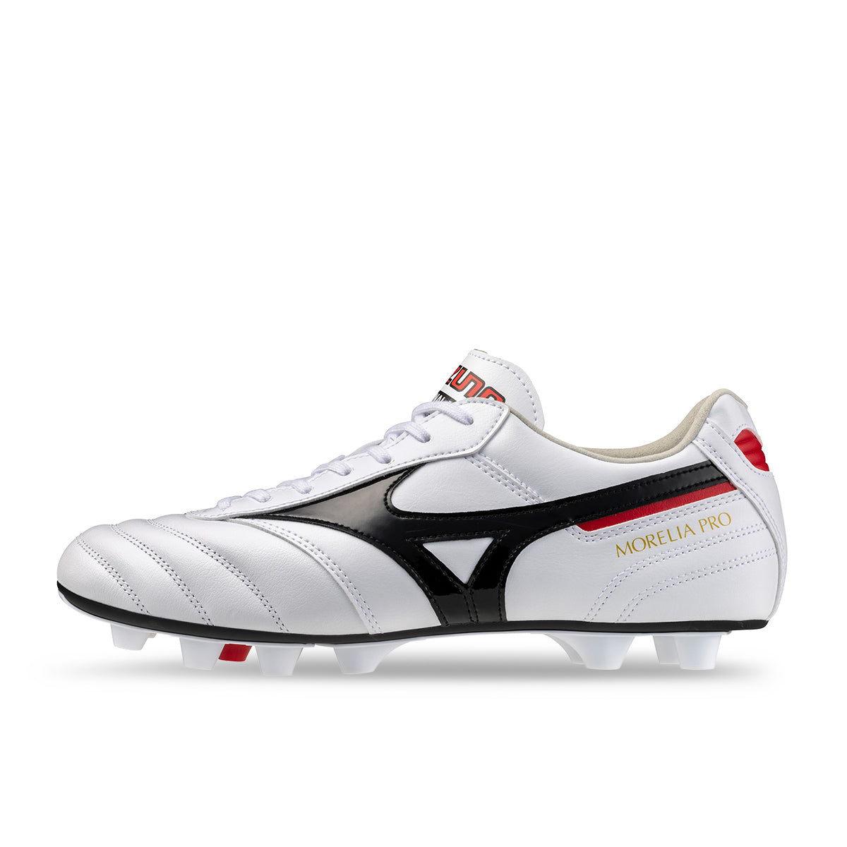 MIZUNO MORELIA II PRO FG - WHITE/BLACK/CHINESE RED