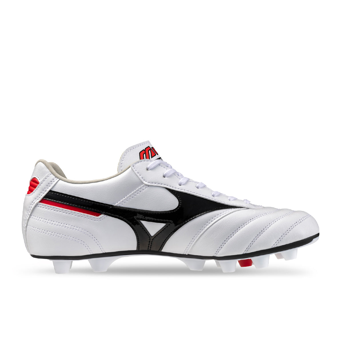 MIZUNO MORELIA II PRO FG - WHITE/BLACK/CHINESE RED