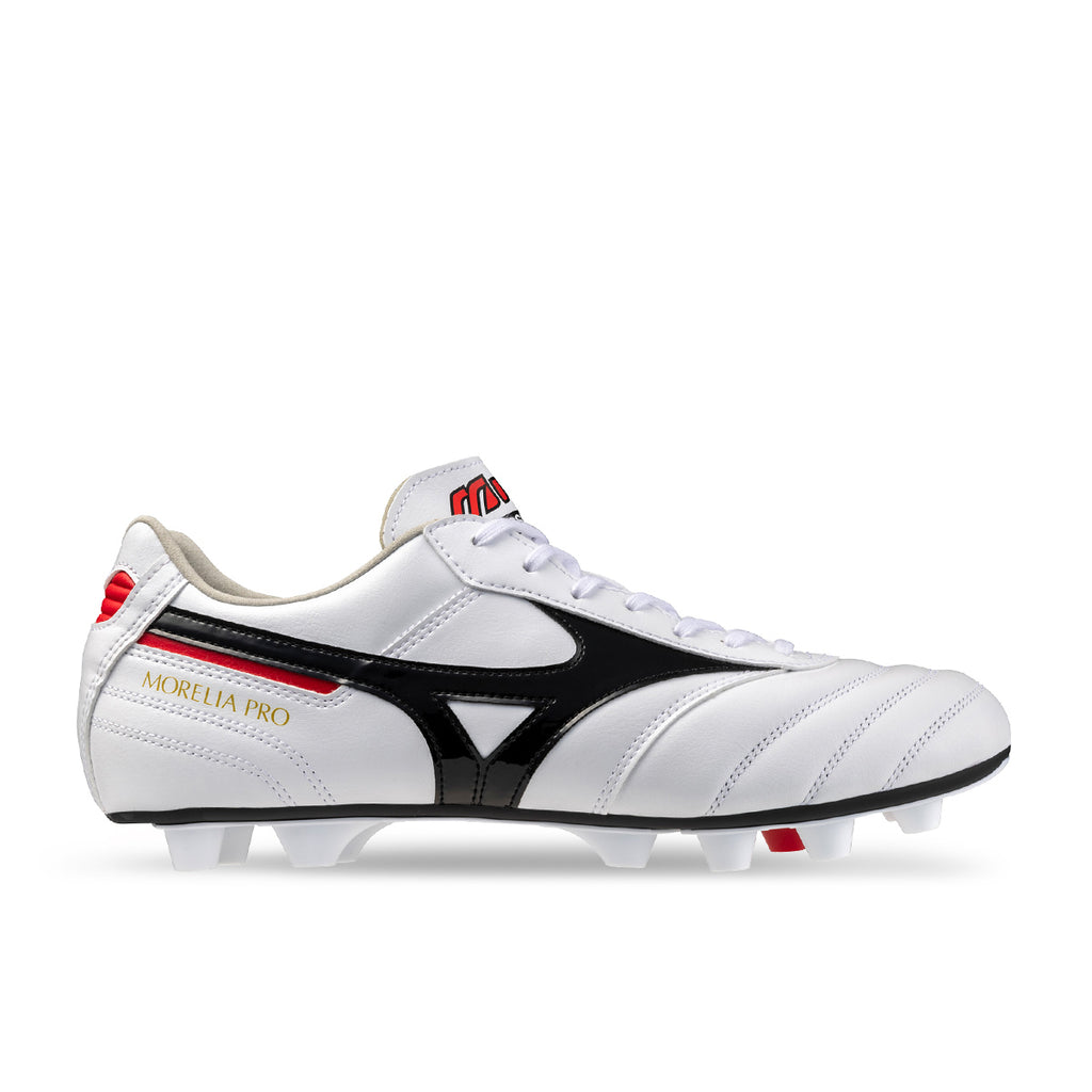 MIZUNO MORELIA II PRO FG - WHITE/BLACK/CHINESE RED