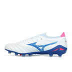 MIZUNO MORELIA NEO IV BETA JAPAN FG - WHITE/TANAGER TURQUOISE/PINK TETRA