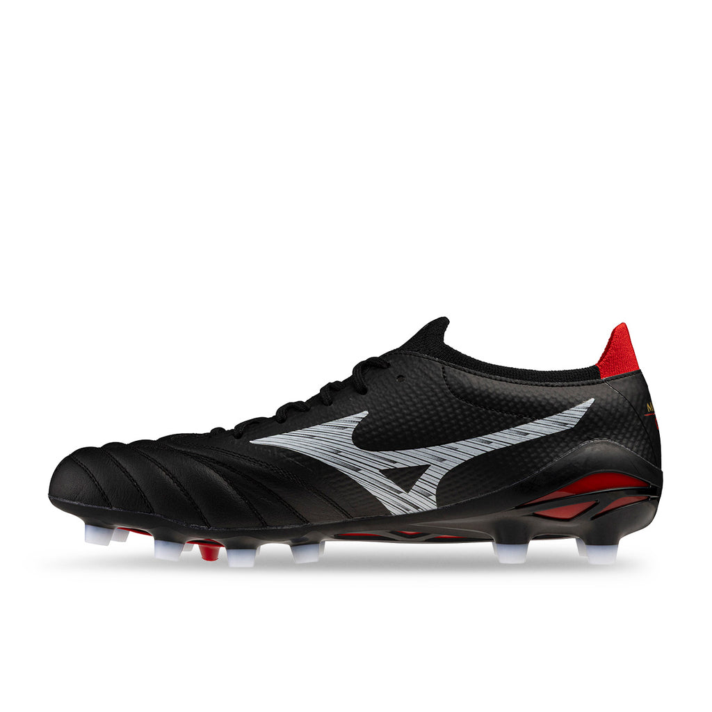 MIZUNO MORELIA NEO V BETA ELITE FG - BLACK/WHITE/CHINESE RED