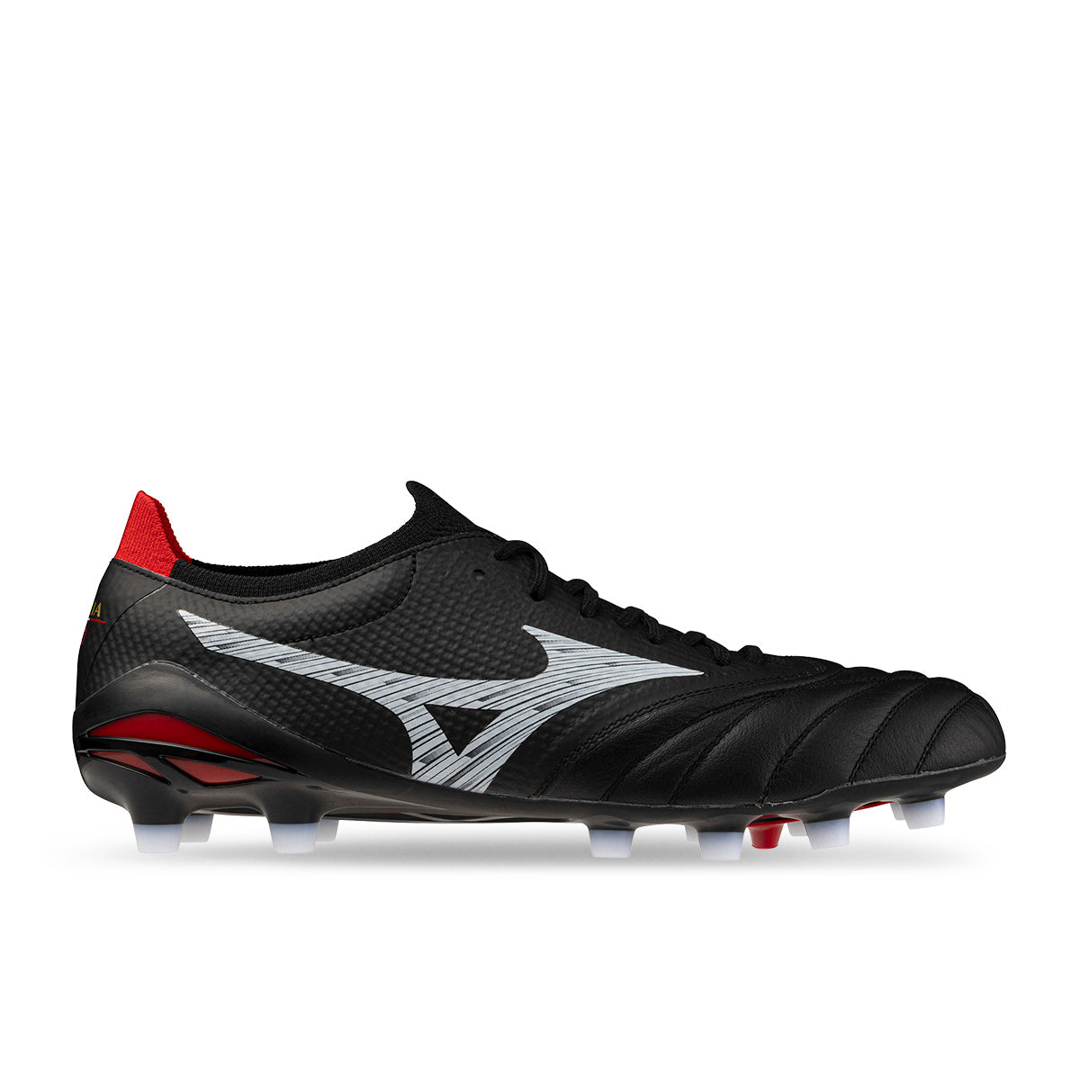 MIZUNO MORELIA NEO V BETA ELITE FG - BLACK/WHITE/CHINESE RED