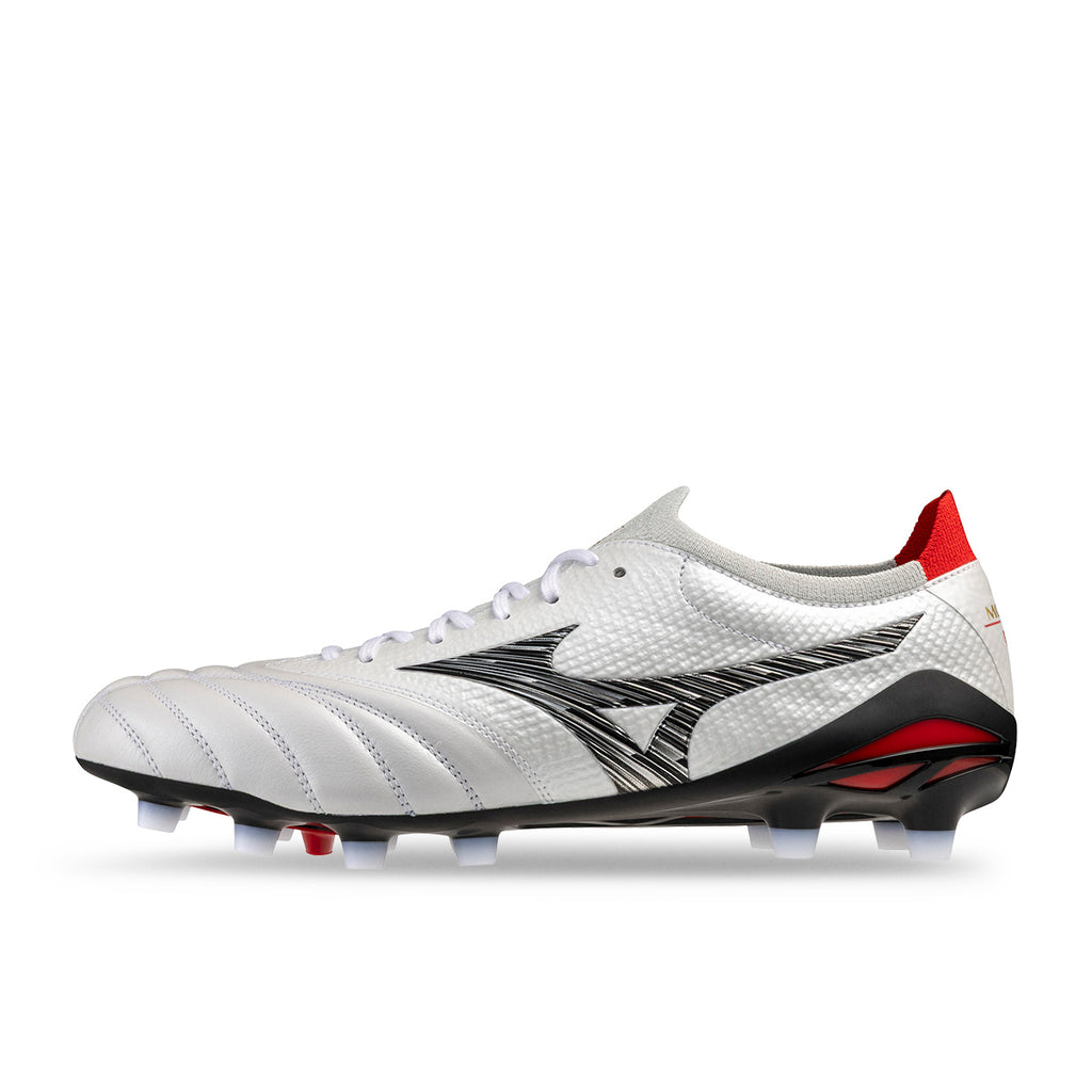 MIZUNO MORELIA NEO V BETA JAPAN FG - WHITE/BLACK/CHINESE RED