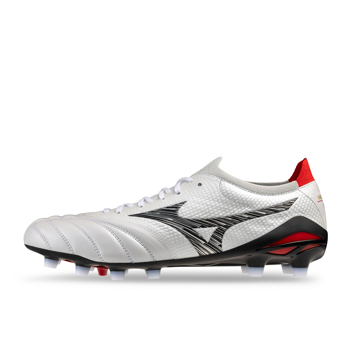 MIZUNO MORELIA NEO V BETA JAPAN FG - WHITE/BLACK/CHINESE RED