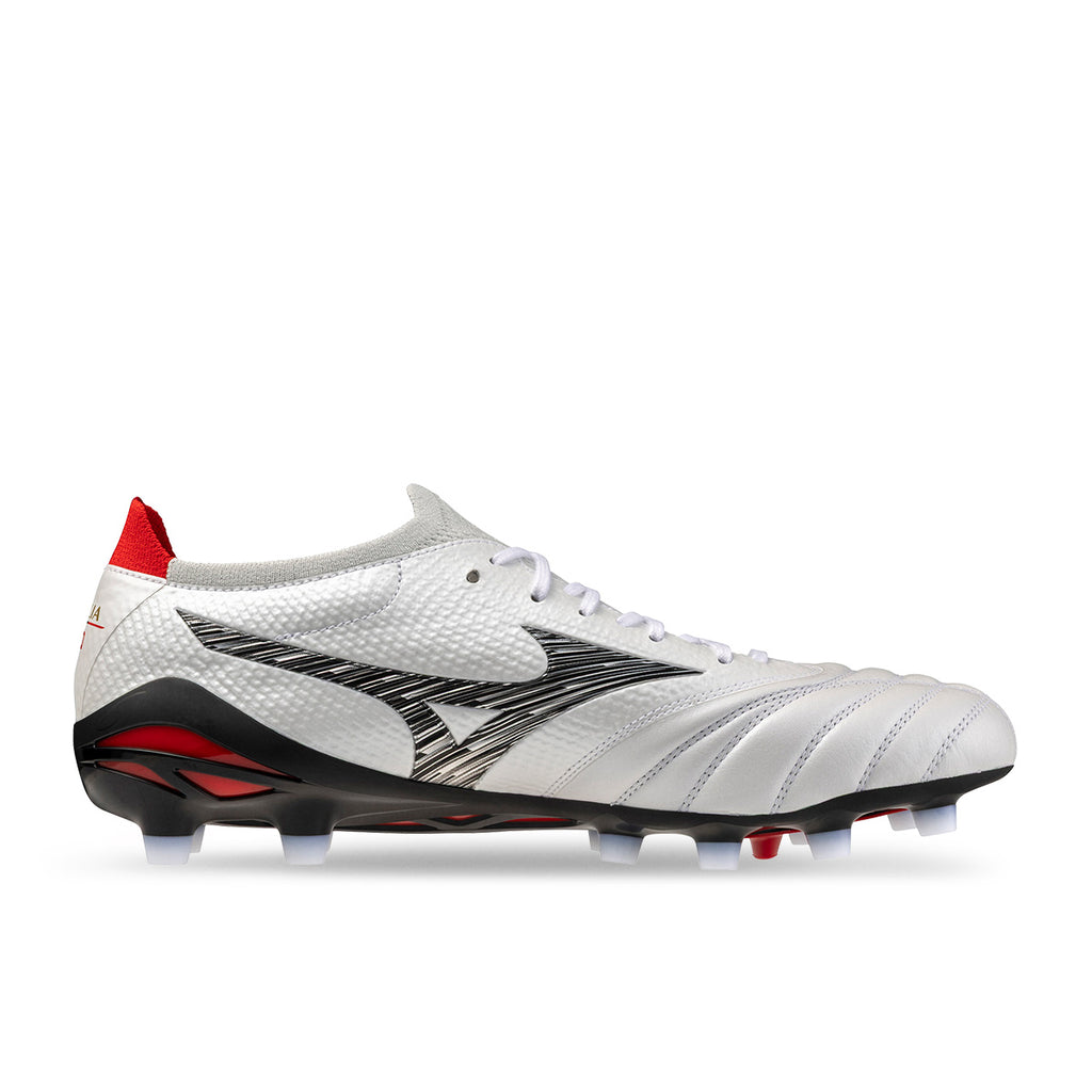 MIZUNO MORELIA NEO V BETA JAPAN FG - WHITE/BLACK/CHINESE RED