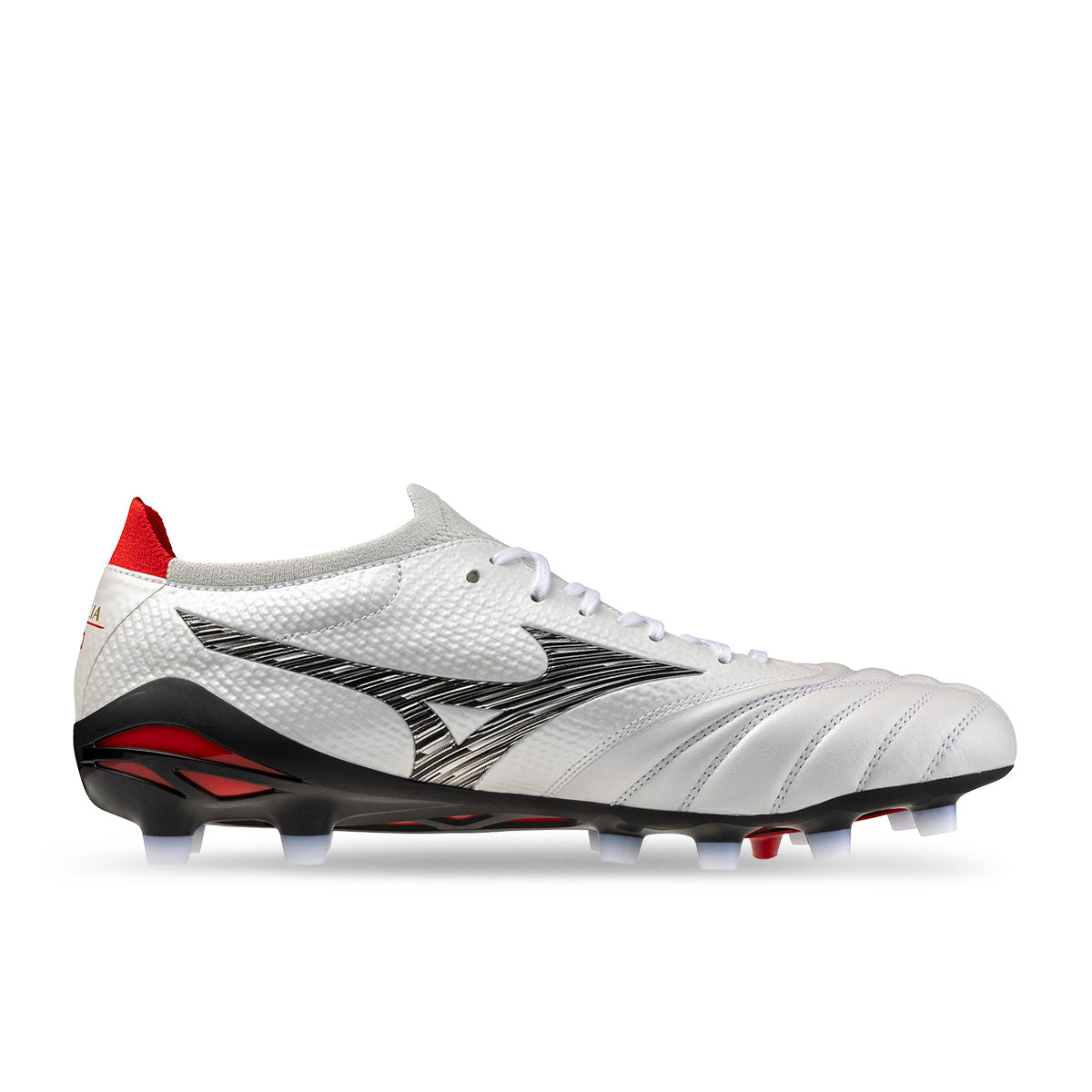 MIZUNO MORELIA NEO V BETA JAPAN FG - WHITE/BLACK/CHINESE RED