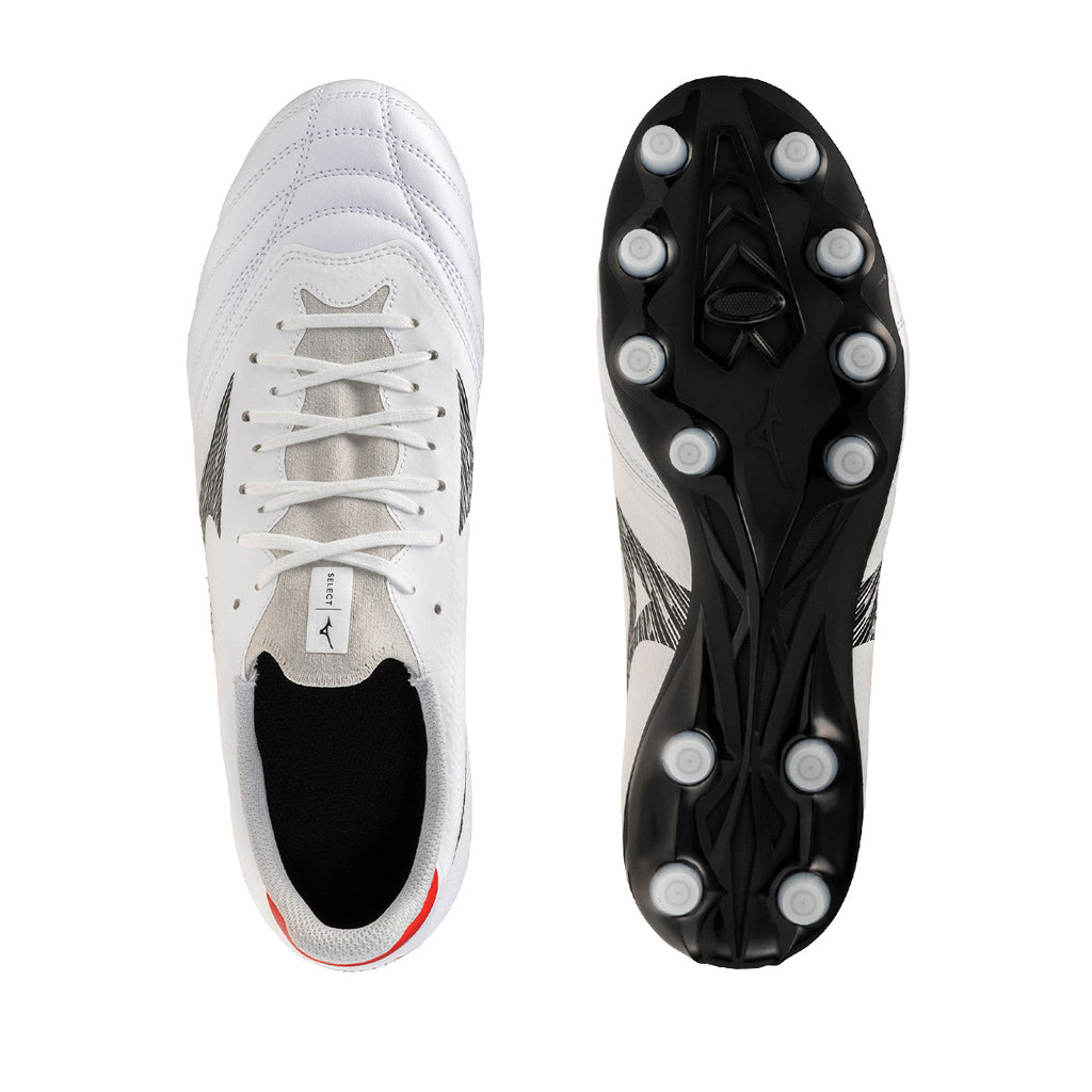 MIZUNO MORELIA NEO V BETA SELECT FG - WHITE/BLACK/CHINESE RED