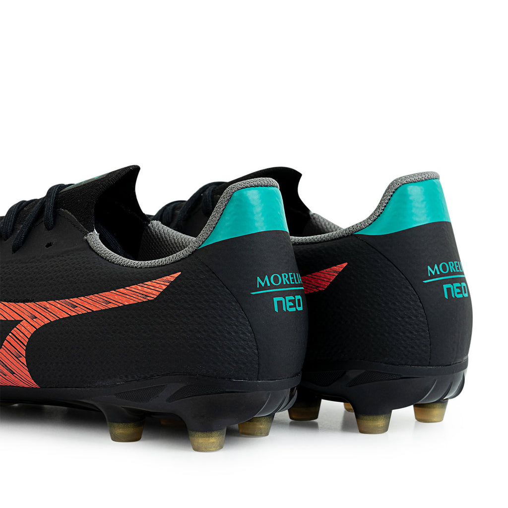 MIZUNO MORELIA NEO V BETA SELECT FG - BLACK/LAVA ORANGE/ARCADIA