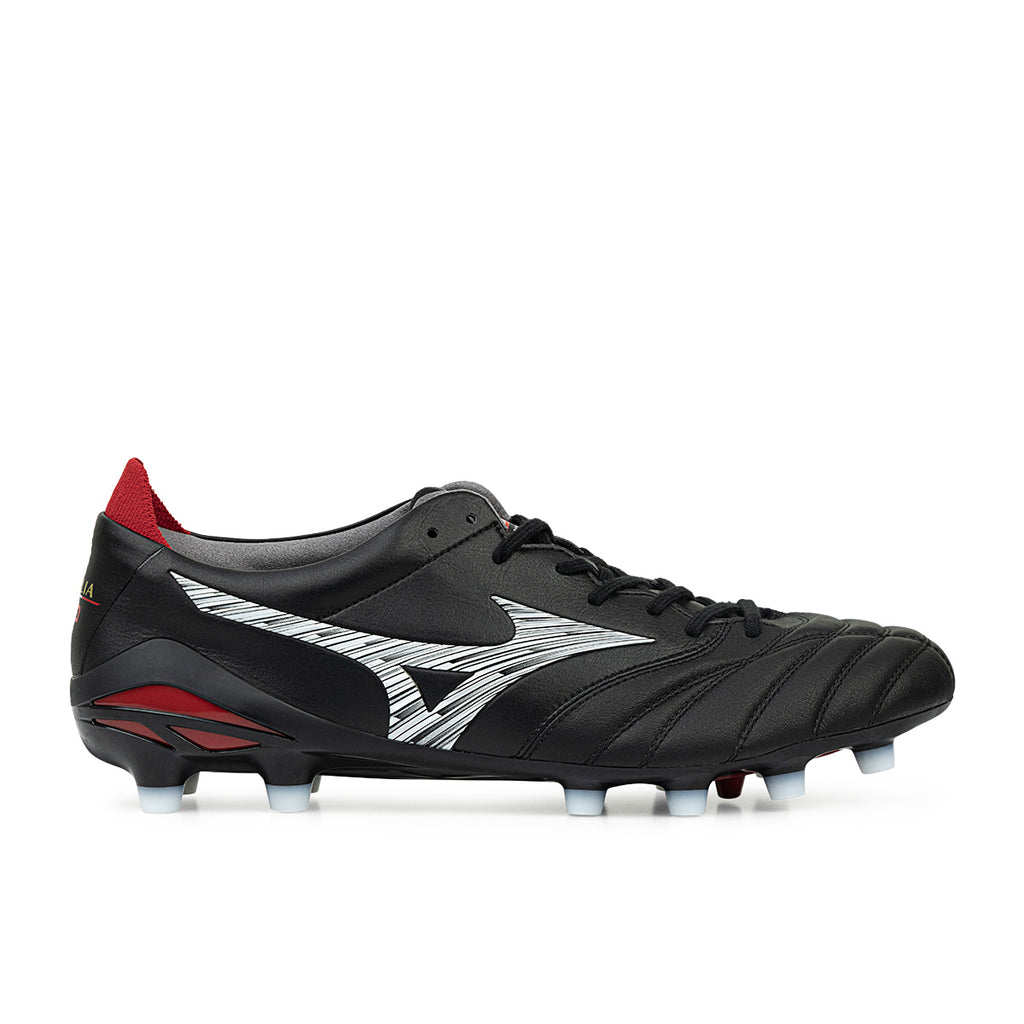 MIZUNO MORELIA NEO V JAPAN FG - BLACK/WHITE/CHINESE RED