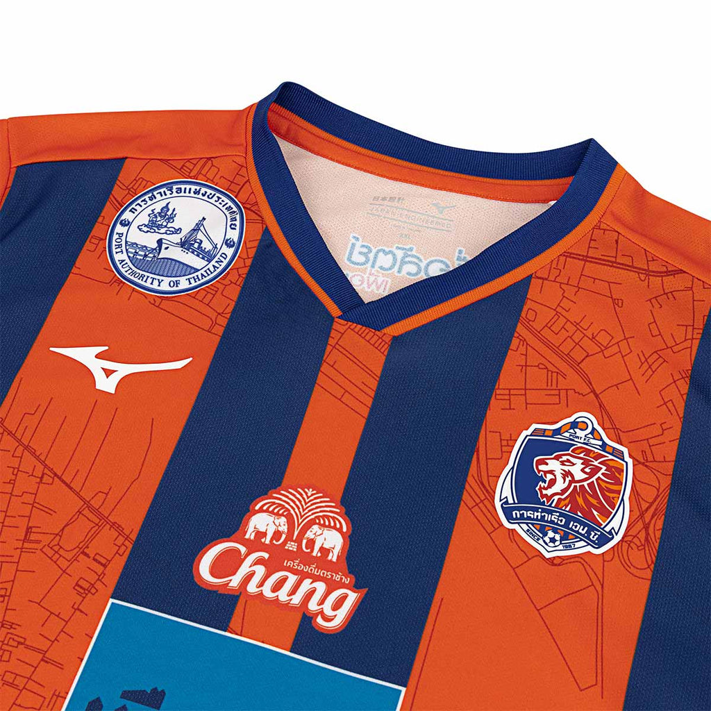 MIZUNO PORT FC 2025/2026 HOME REPLICA JERSEY - ORANGE/BLUE