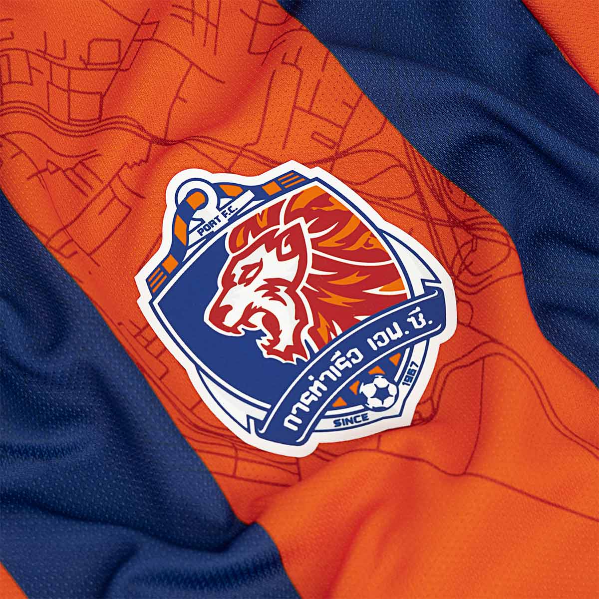 MIZUNO PORT FC 2025/2026 HOME REPLICA JERSEY - ORANGE/BLUE