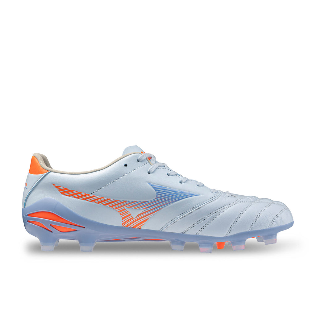 MIZUNO MORELIA NEO V PRO FG - BLUE FINCH/CORNFLOWER BLUE/LAVA ORANGE