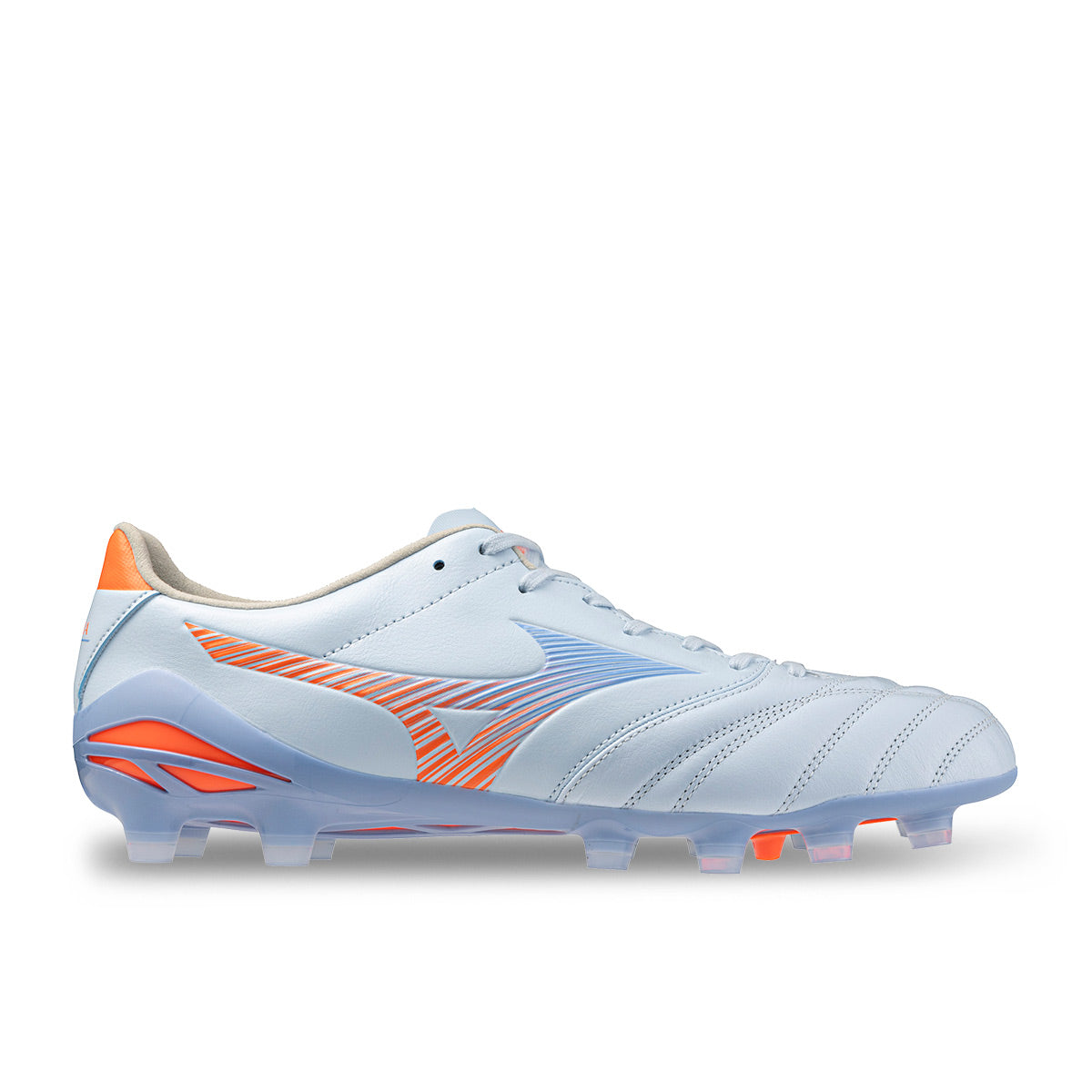 MIZUNO MORELIA NEO V PRO FG - BLUE FINCH/CORNFLOWER BLUE/LAVA ORANGE