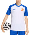 ADIDAS MANCHESTER UNITED 2026/2027 PRE SHIRT - WHITE/TEAM ROYAL BLUE