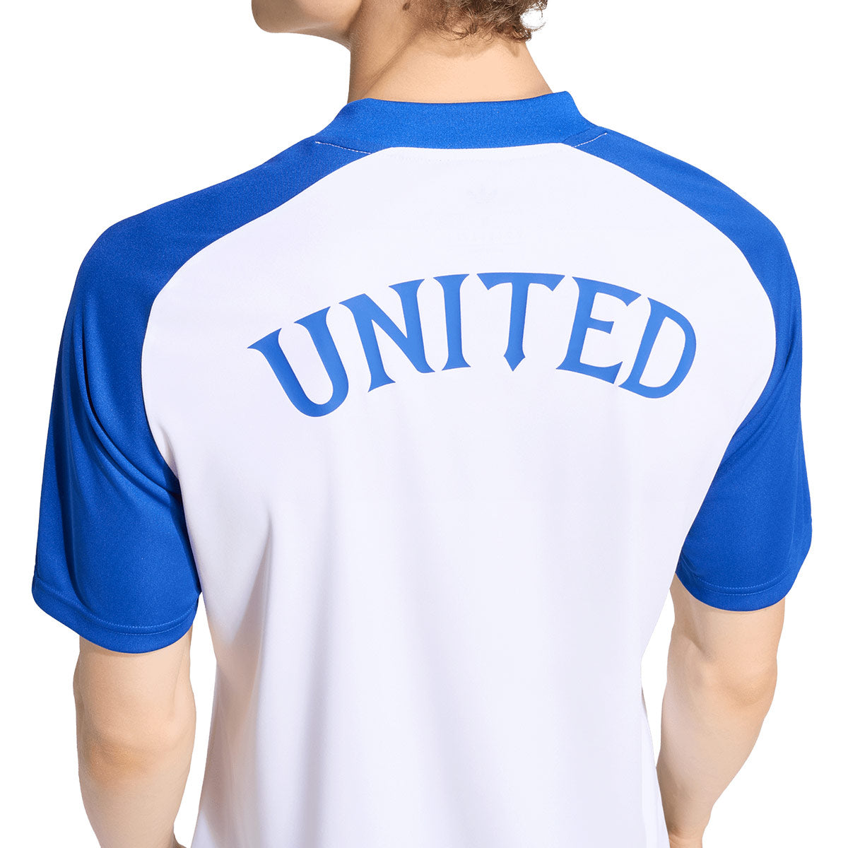 ADIDAS MANCHESTER UNITED 2026/2027 PRE SHIRT - WHITE/TEAM ROYAL BLUE