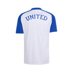 ADIDAS MANCHESTER UNITED 2026/2027 PRE SHIRT - WHITE/TEAM ROYAL BLUE