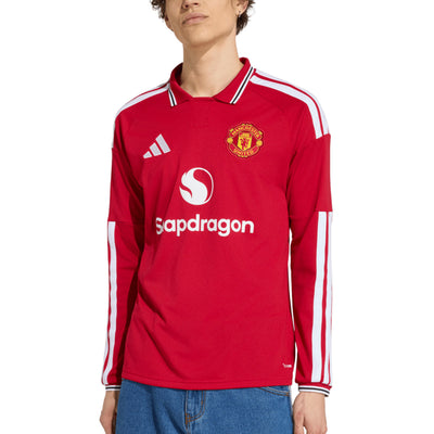 ADIDAS MANCHESTER UNITED 2026/2027 HOME REPLICA LONG SLEEVE JERSEY - MUFC RED