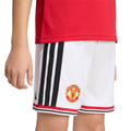 ADIDAS MANCHESTER UNITED 2026/2027 HOME KIDS SHORTS - WHITE