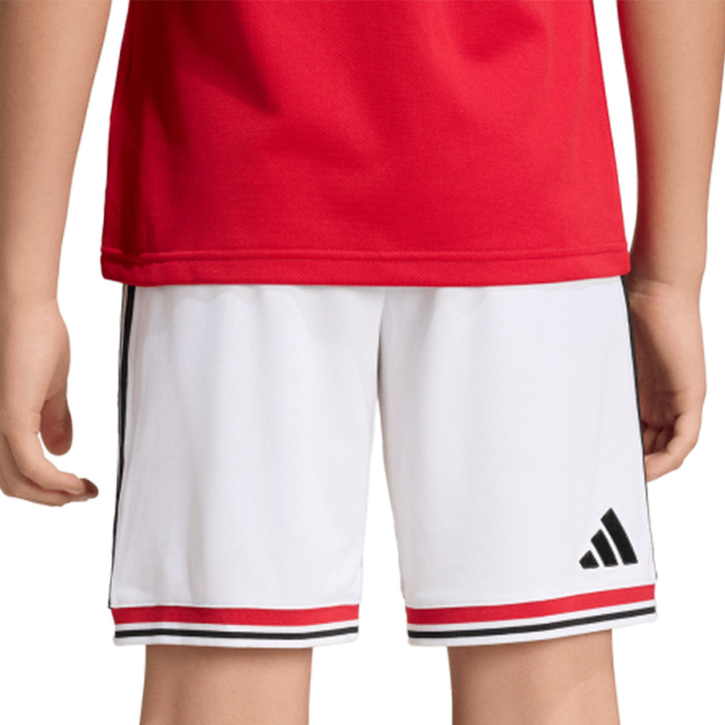 ADIDAS MANCHESTER UNITED 2026/2027 HOME KIDS SHORTS - WHITE