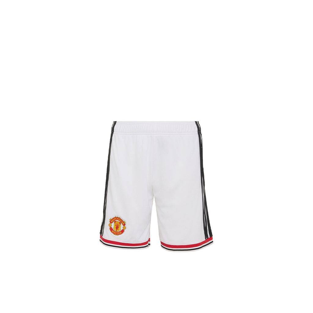 ADIDAS MANCHESTER UNITED 2026/2027 HOME KIDS SHORTS - WHITE