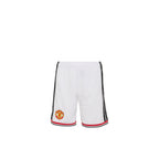 ADIDAS MANCHESTER UNITED 2026/2027 HOME KIDS SHORTS - WHITE