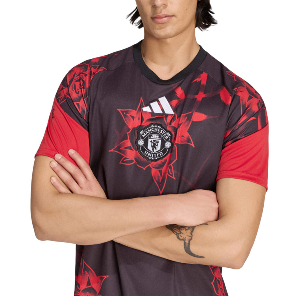 ADIDAS MANCHESTER UNITED 2026/2027 PRE SHIRT - MUFC RED/BLACK