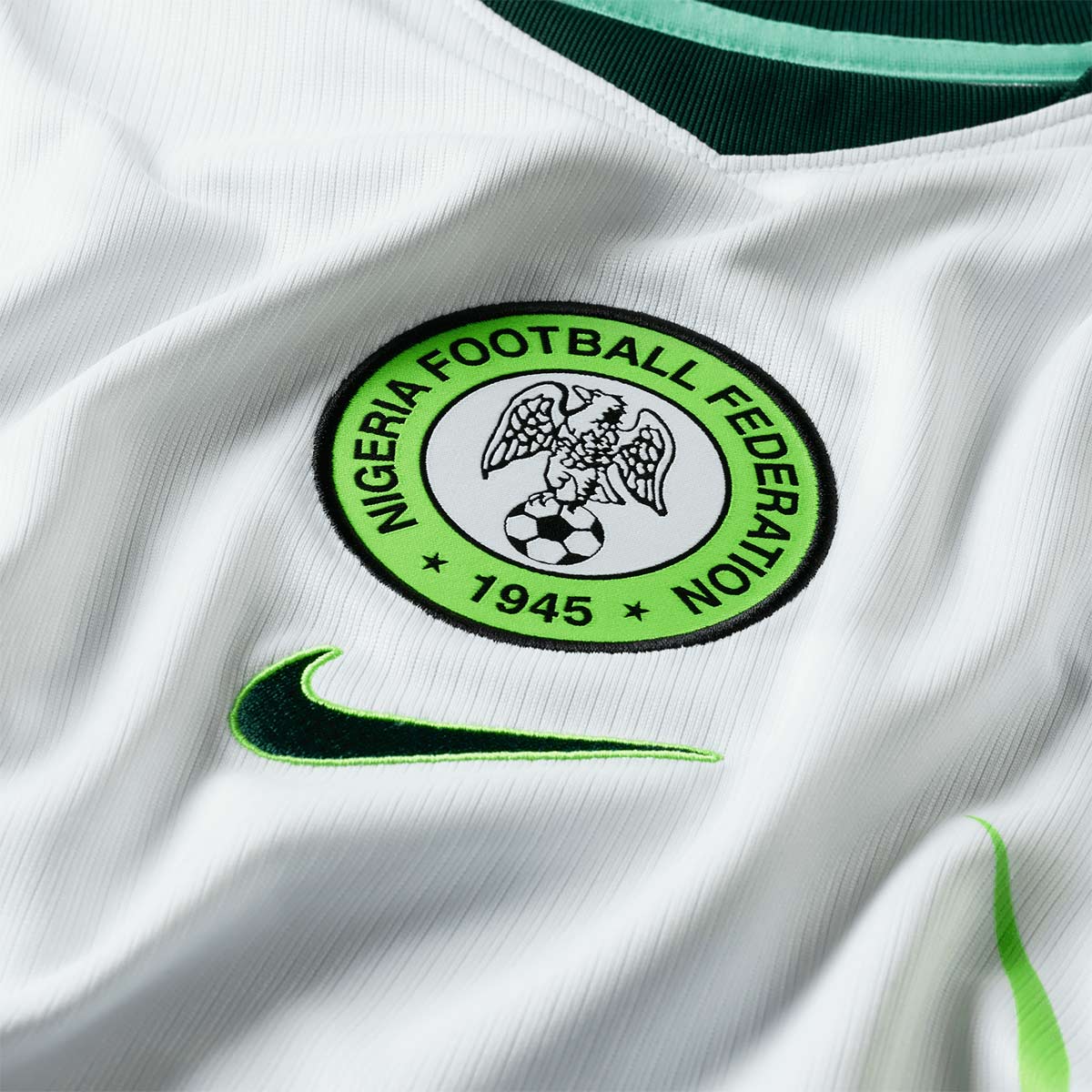 NIKE NIGERIA 2026 AWAY REPLICA JERSEY - WHITE/GREEN GLOW/BLACK